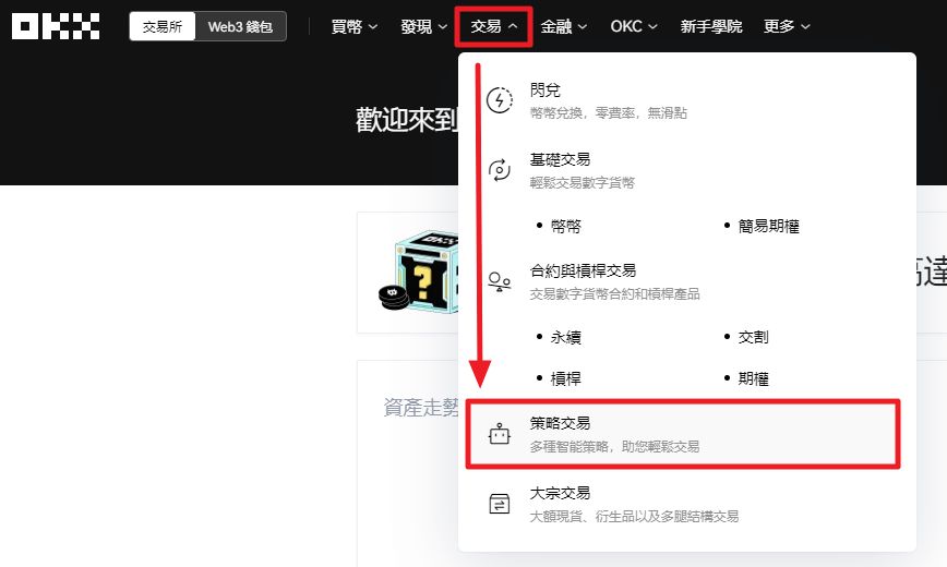OKX网格交易操作图示