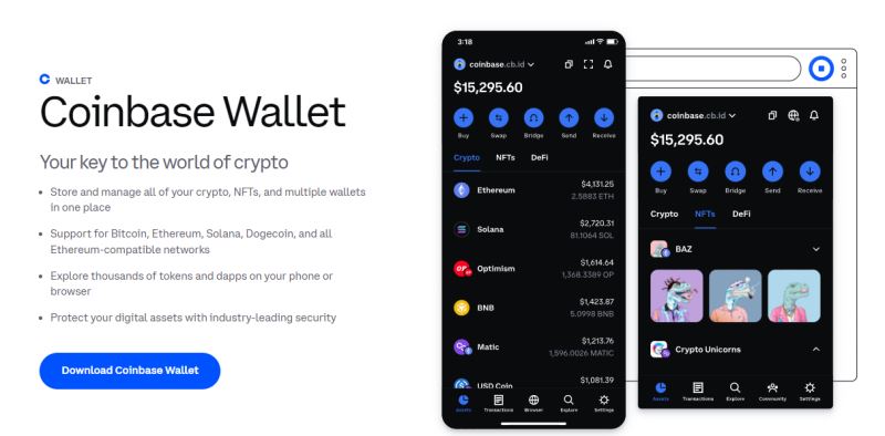 Coinbase钱包界面