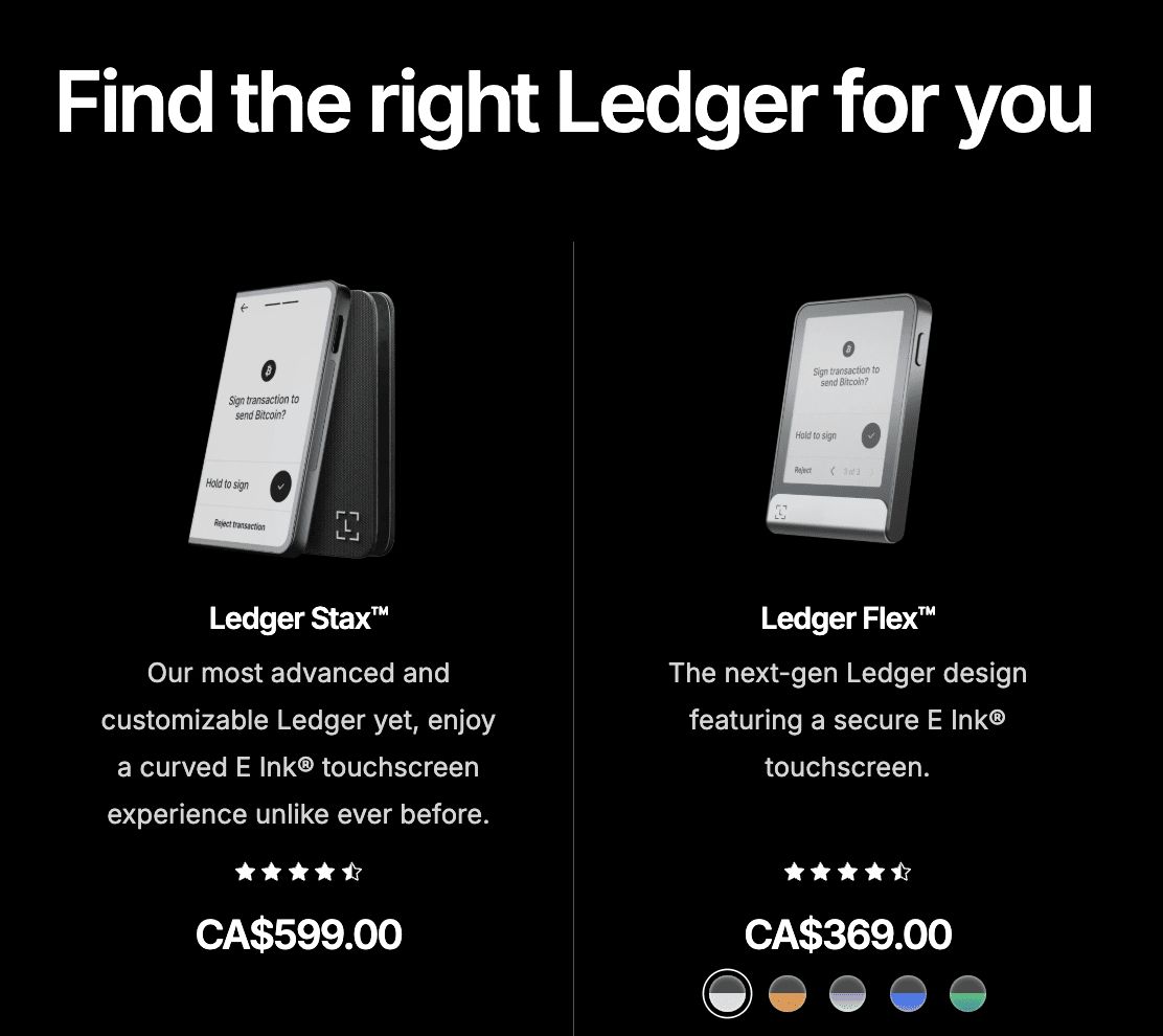 Ledger Stax 硬件钱包