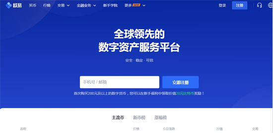 主流虚拟货币交易平台